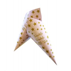 Χωνάκια ζαχαρωτών ροζ της πούδρας Baby Shower (20 τεμ.)