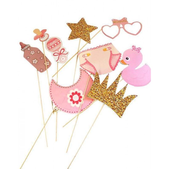 Στικάκια για Photobooth Baby Shower κοριτσάκι Στικάκια για Photobooth Baby Shower κοριτσάκι