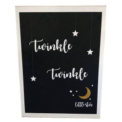 Καδράκι Ξύλινο 'Twinkle Little Star'