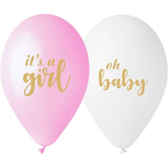 Μπαλόνι Λάτεξ 12" για Baby Shower Girl