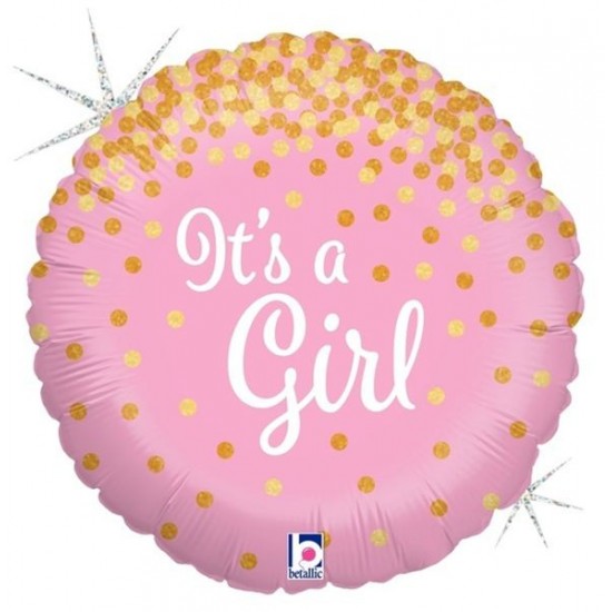 Μπαλόνι Γέννησης Its a Girl Με Γκλίτερ Μπαλόνι Γέννησης Its a Girl Με Γκλίτερ