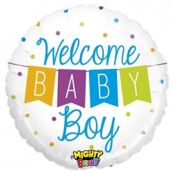 Μπαλόνι Γέννησης Welcome Baby Boy Μπάνερ