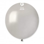 Μπαλόνι Μεγάλο 48cm - 19'' Ασημί 5τεμ