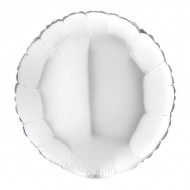 Μπαλόνι Foil 18'' Άσπρο Στρογγυλό  