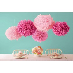 Pom Pom χάρτινο Ροζ - 25cm