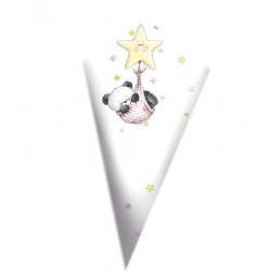 Χωνάκια ζαχαρωτών Βάπτισης Panda (20 τεμ.)