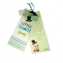 Προσκλητήριο βάπτισης little man διπλή κάρτα