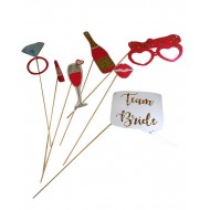 Στικάκια Photo booth Team Bride (7 τεμ)