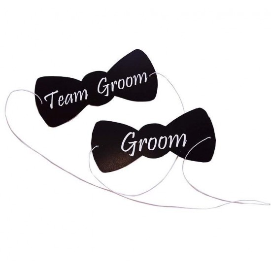 Ξύλινα παπιγιόν για Groom/ TEAM GROOM Ξύλινα παπιγιόν για Groom/ TEAM GROOM