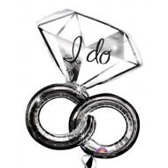 Μπαλόνι Foil Βέρα Και Μονόπετρο 'I Do'