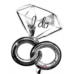 Μπαλόνι Foil Βέρα Και Μονόπετρο 'I Do'