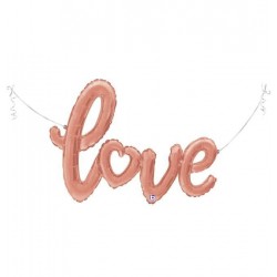 Μπαλόνι Foil Αγάπης 'Love' Ροζ Χρυσό