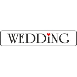 Πινακίδα αυτοκινήτου γάμου Wedding