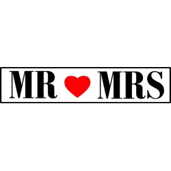 Πινακίδα αυτοκινήτου γάμου Mr & Mrs