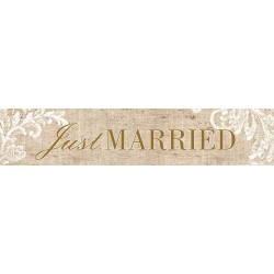 Πινακίδα αυτοκινήτου γάμου Just Married Vintage