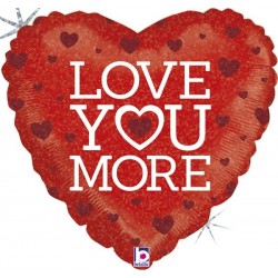 Μπαλόνι Foil Αγάπης Love Υou Μore 46 εκ.