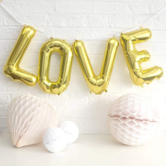 Μπαλόνι Foil Αγάπης Love Χρυσό 63εκ. Μπαλόνι Foil Αγάπης Love Χρυσό 63εκ.