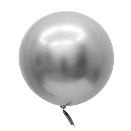 Μπαλόνι Chrome ασημί σφαίρα 18''