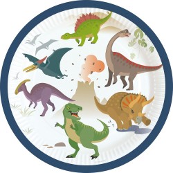 Πιάτα Μικρά Happy Dinosaur /8 τεμ