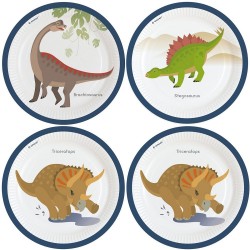 Πιάτα Μεγάλα Happy Dinosaur /8 τεμ