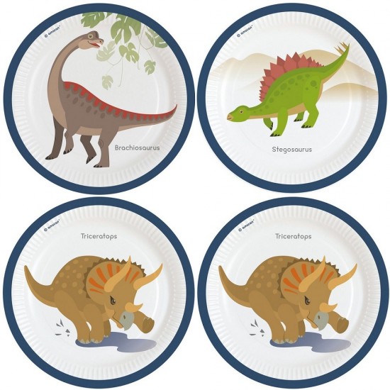 Πιάτα Μεγάλα Happy Dinosaur /8 τεμ Πιάτα Μεγάλα Happy Dinosaur /8 τεμ