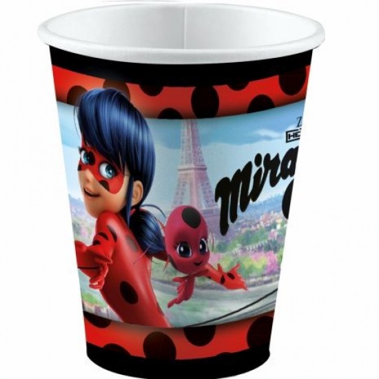 Ποτήρια Miraculous LadyBug / 8τεμ Ποτήρια Miraculous LadyBug / 8τεμ
