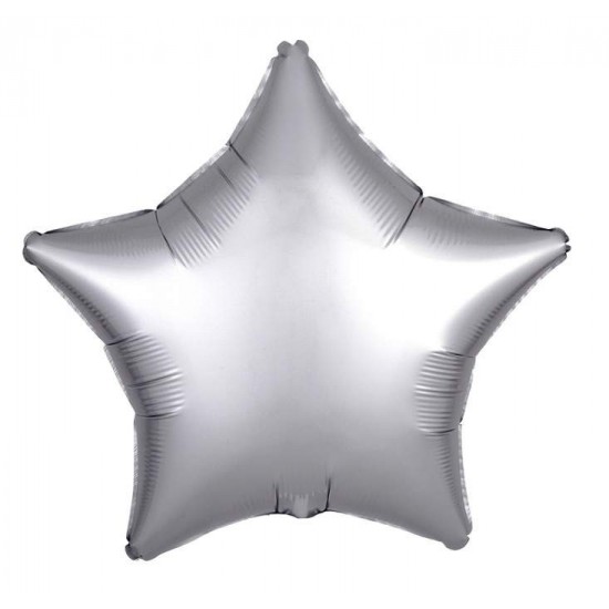 Μπαλόνι Foil 18'' Σατέν Ασημί Αστέρι Μπαλόνι Foil 18'' Σατέν Ασημί Αστέρι