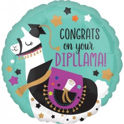 Μπαλόνι Foil 17" Congrats On Your Dipllama /43 εκ