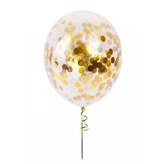 Διάφανο μπαλόνι γεμισμένο με Χρυσό κονφετί