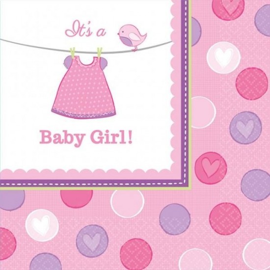 Χαρτοπετσέτες Μεγάλες Shower with Love Girl /16 τεμ Χαρτοπετσέτες Μεγάλες Shower with Love Girl /16 τεμ