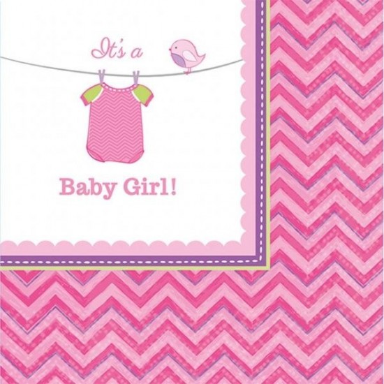 Χαρτοπετσέτες Μικρές Shower with love Girl /16 τεμ Χαρτοπετσέτες Μικρές Shower with love Girl /16 τεμ