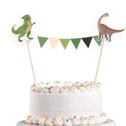 Διακόσμηση Τούρτας με Γιρλάντα Happy Dinosaur