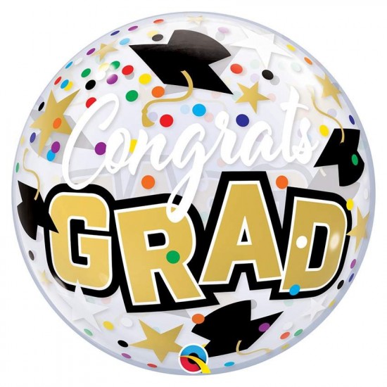 Μπαλόνι bubble Congrats Grad Μπαλόνι bubble Congrats Grad