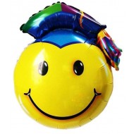 Μπαλόνι Foil Για Αποφοίτηση Φατσούλα Smiley Με Καπέλο