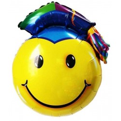 Μπαλόνι Foil Για Αποφοίτηση Φατσούλα Smiley Με Καπέλο