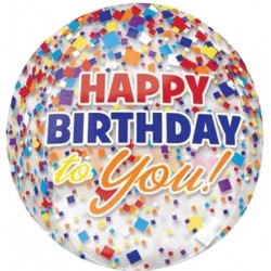 Μπαλόνι ORBZ Γενεθλίων Happy Birthday To You Κομφετί 