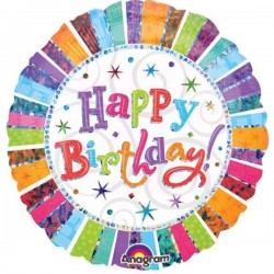 Μπαλόνι Foil Γενεθλίων Happy Birthday Διάφορα Χρώματα