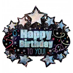 Μπαλόνι Foil Για Γενέθλια Happy birthday To You Που Ιριδίζει