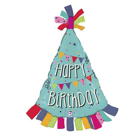 Μπαλόνι Foil Γενεθλίων Καπέλο 'Happy Birthday' Μπαλόνι Foil Γενεθλίων Καπέλο 'Happy Birthday'