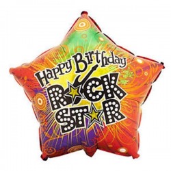 Μπαλόνι Foil Για Γενέθλια Αστέρι 'Happy Bday rock Star'
