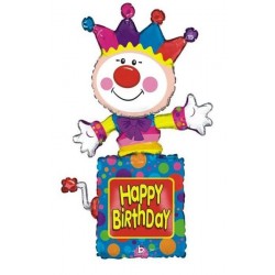 Μπαλόνι Foil Για Γενέθλια Ζογκλέρ 'Happy Birthday'
