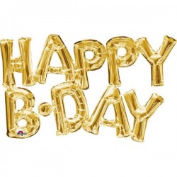 Μπαλόνι Foil Για Γενέθλια Χρυσό ''Happy B-day''