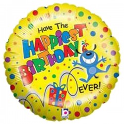 Μπαλόνι Foil Για Γενέθλια Happiest Birthday