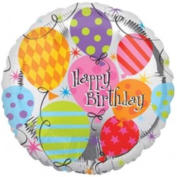 Μπαλόνι Foil Για Γενέθλια 'Happy Birthday' Με Μπαλονάκια