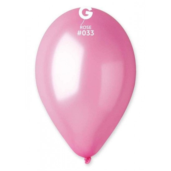 13'' Μεταλλικό Ροζέ λάτεξ μπαλόνι