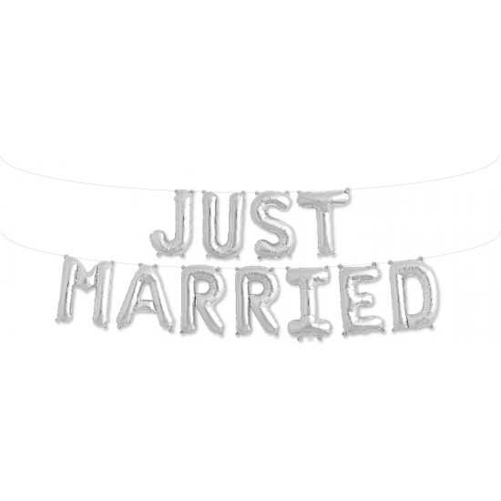 ΜΠΑΛΟΝΙΑ FOIL JUST MARRIED ΑΣΗΜΙ ΜΠΑΛΟΝΙΑ FOIL JUST MARRIED ΑΣΗΜΙ