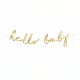 Banner Διακοσμητικό χρυσό “Hello Baby” 70 εκ.