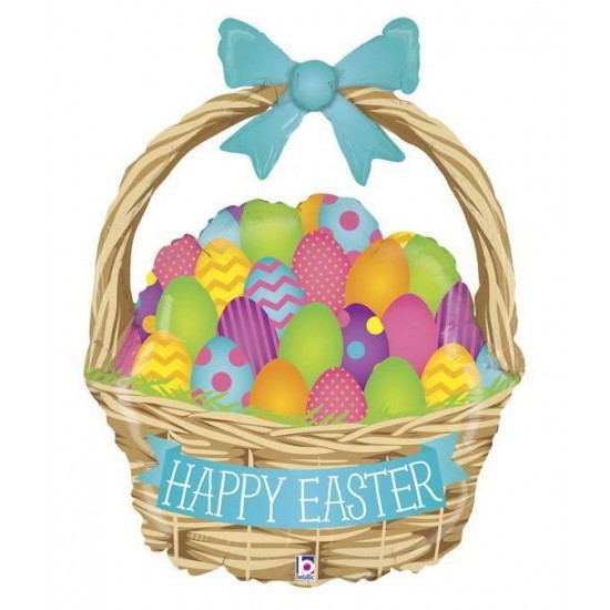  Μπαλόνι Πασχαλινό Καλάθι “Happy Easter” 99 εκ