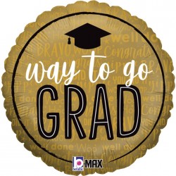 Μπαλόνι Foil Αποφοίτησης “Way to go Grad”