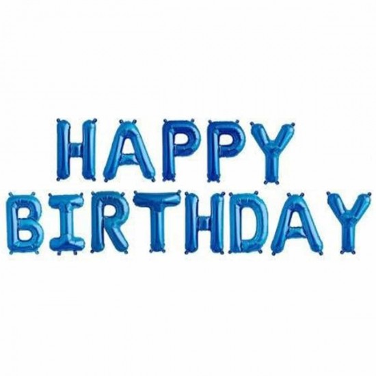 Μπαλόνια Foil Γενεθλίων Happy Birthday Μπλε (13 τεμ) Μπαλόνια Foil Γενεθλίων Happy Birthday Μπλε (13 τεμ)